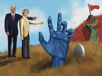 Illustration for Politico Europe on Transatlantic trade deal