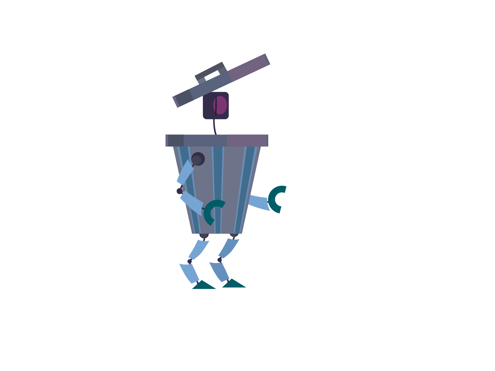 Shy trashcan by Mari Gul on Dribbble