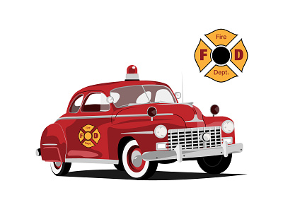 Fire department car in the 50's.