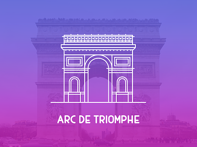 Paris, Arc De Triomphe arc de triomphe building france illustration landmark linear medieval outline paris vector