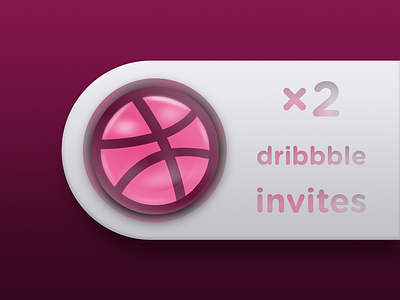×2 Dribbble Invites draft dribbble dribbble invitation dribbble invite glass illustration invitation invite player