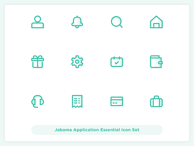 Jabama Application Essential Icon Set