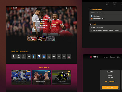 MPRO World - Sports Stream Website boxing football sport stream streaming web web app website
