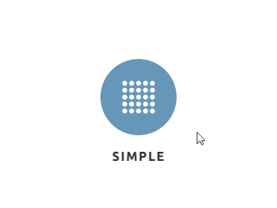 Simple animation explosion icon mouse over website