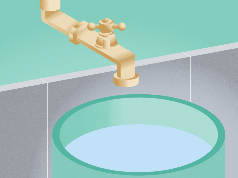 Unsatisfying drip tap unsatisfying water