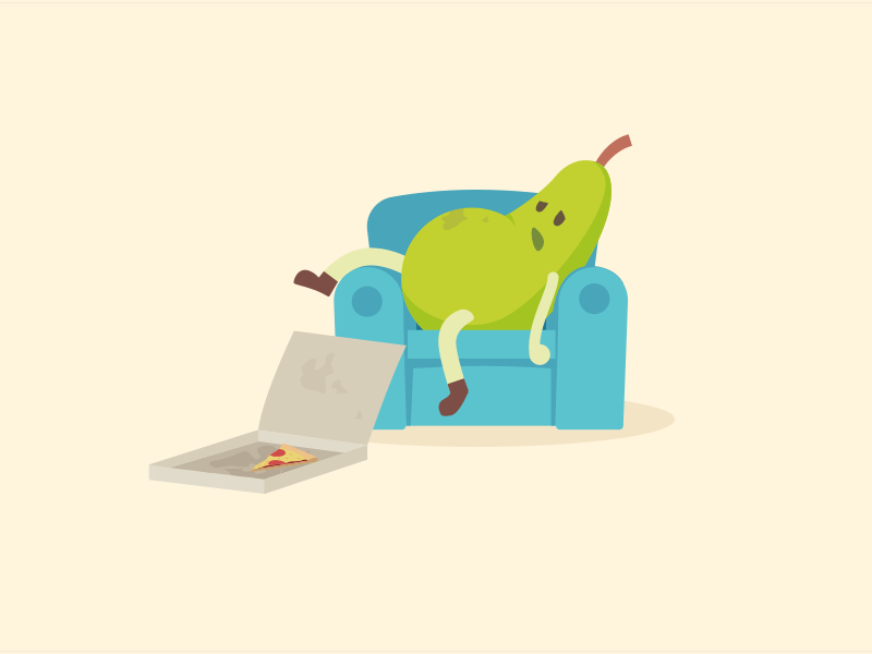 Healthy food animation character food gif healthy pear regrets unhealthy