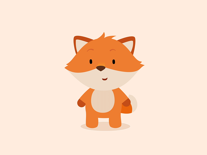 Fox Character animal animation character character design cute fox illustration rubberhose