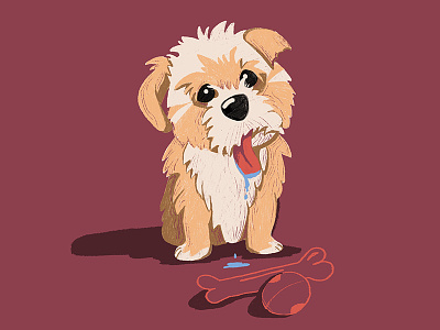 Our Lovely dog 2d dog illustration photoshop