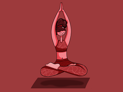 Yoga 2d artwork illustration procreate yoga yoga pose