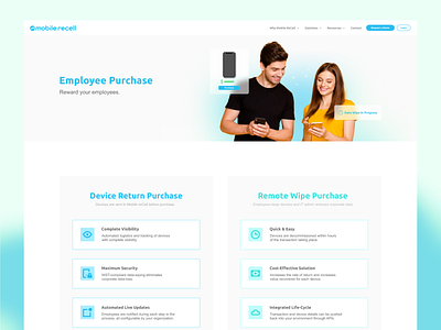 Employee Purchase Website Landing Page branding design graphic design illustration landing page logo product product marketing software software webpage software website startup startup website tech company tech company website ui vector web page website