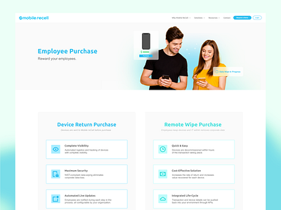 Employee Purchase Website Landing Page