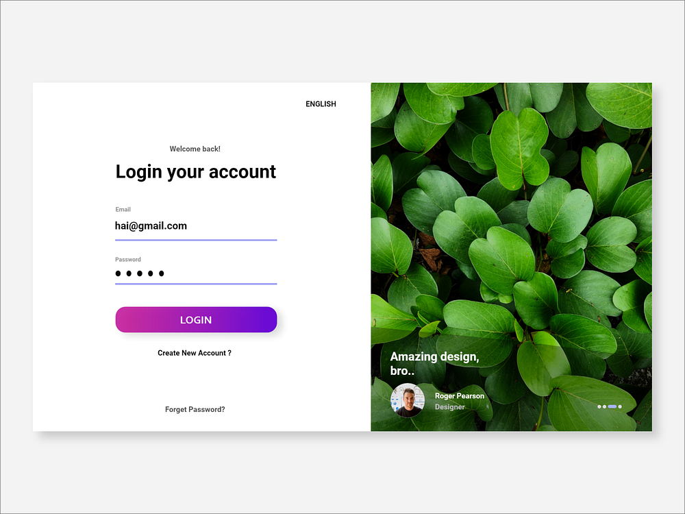 Login UI Landing Page Design by Jasper Larsen on Dribbble