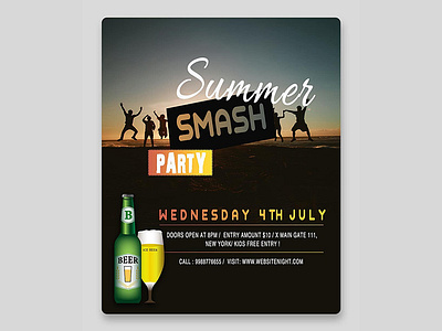 Summer Smash Party design illustration logo poster poster a day poster art ui website