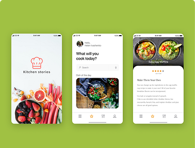 Kitchen stories app design icon minimal ui ux web