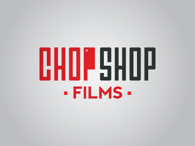 Chop Shop Films chop films logo design shop