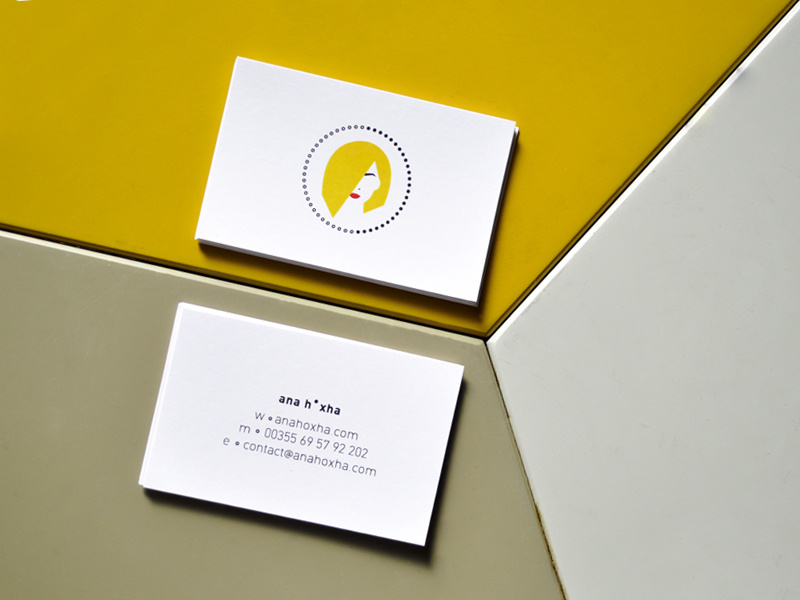 anah•xha˚com ˚ selfpromotion anahoxha self promotion print print design minimal business cards illustration dots flat design graphic design albania