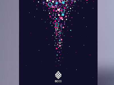 DC/OS Poster Launch - Mesosphere anahoxha cosmos design geometric gradient illustration layout poster space