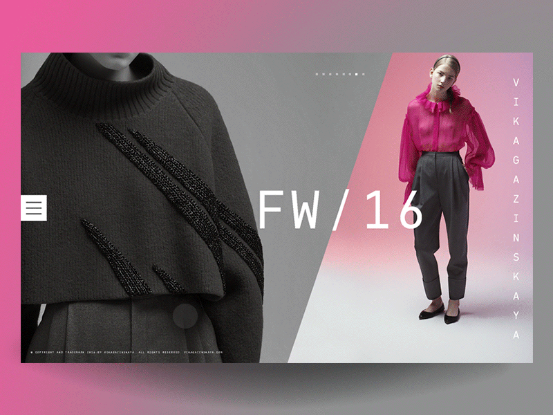 VIKA GAZINSKAYA - Web Concept I / Animation by Ana Hoxha on Dribbble