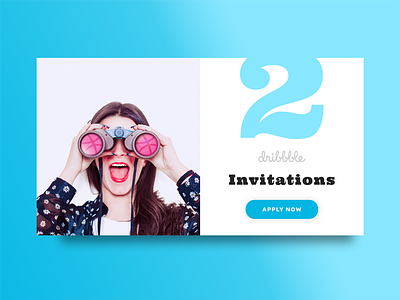 Yes, we have invitations! binoculars blue draft girl invitation models