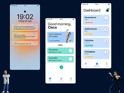 Remedy App UI alert branding cisco doctor ideathon iphone medicine minimal notification reminder ui