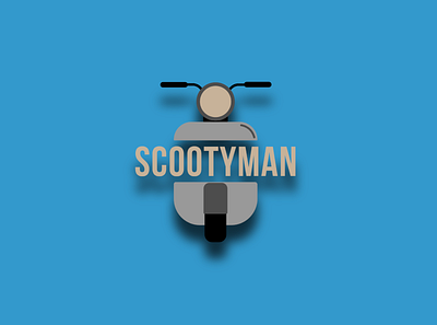 Scootyman branding creative flat logo minimal vector