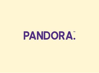 Pandora branding creative design flat logo minimal vector