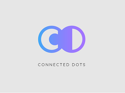 Connected Dots branding creative design flat logo minimal vector