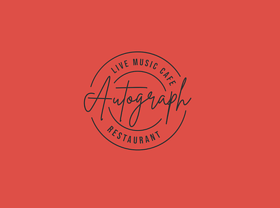 Autograph branding creative design flat logo minimal vector