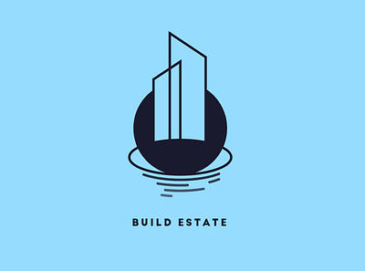 Build Estate branding creative design flat logo minimal vector
