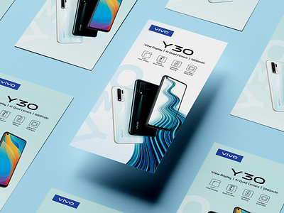 vivo Y30 KV design design handset leaflet leaflet design phone poster poster design vivo