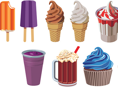 Desserts graphic design icon illustration vector