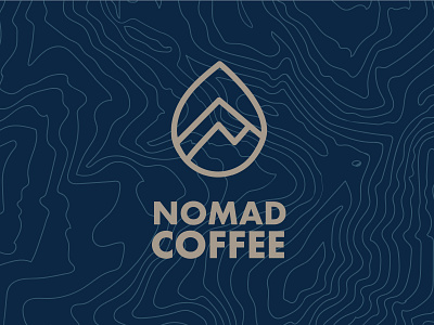 Nomad Coffee art coffee packaging coffeeshop colorado design graphic design logo topographic map