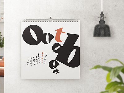 Typeface Calendar art calendar design typography type typeface typogaphy