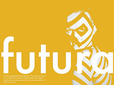 Futura art design futura paul renner typography yellow