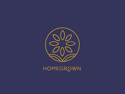 Homegrown design designer field graphic design kansas logo sunflower typography