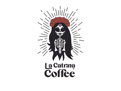 la catrina coffee art coffee coffee shop design designer graphic design graphicdesign illustrator logo logodesign logotype typography