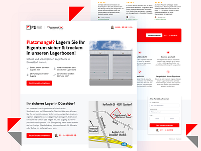 Landingpage for storage boxes / Lagerboxen