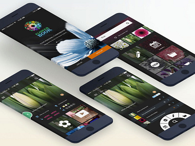 Flowerbook amsterdam app design icon identity logo ui userflow ux vector