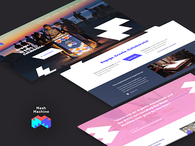 MashMachine Marketing Website amsterdam branding design flat identity storytelling userflow ux vector web webdesign