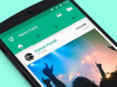 Vine - Material Design android app clean design flat icon illustration logo material design photoshop ui ux