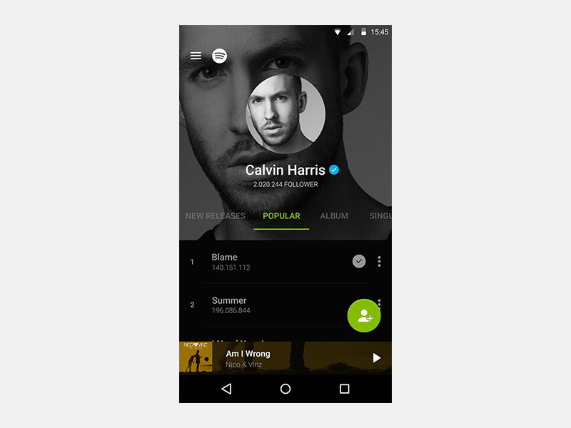 Spotify - Profile by Marco Rizza on Dribbble
