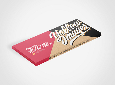 Paper Chocolate Bar Mockup 3d branding design mockup mockups pack package packaging visualization