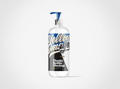 Cosmetic Bottle with Pump Mockup 3d branding design mockup mockups pack package packaging visualization