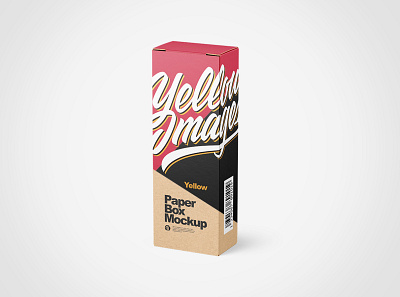 Paper Box PSD Mockups 3d branding design mockup mockups pack package packaging visualization