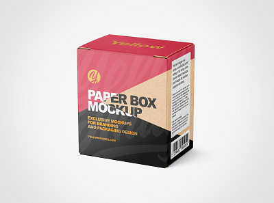Paper Box PSD Mockups 3d branding design mockup mockups pack package packaging visualization