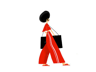 woman in red characterdesign fashion fashionillustration flatillustration girl illustration