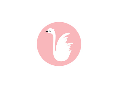 Swan design flatillustration illustration illustrator logo swans
