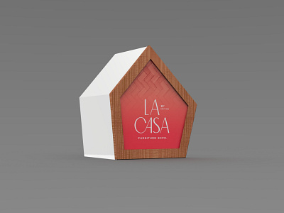 Packaging: 'La Casa- Furniture Expo' 3d box branding design graphic design home house keyshot logo packaging product design rhino wood