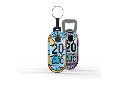 Product Design: 'CJC 20th Anniversary' 3d bottle opener design keychain keyshot product design rhino