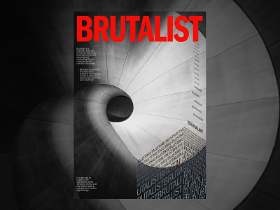 Brutalist style exploration No. 1 architecture branding brutalism brutalist cover dark editorial graphic design grid inspiration layout magazine modern monochrome poster typography